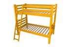 Yellow Twin Over Twin Solid Wood Bunk Bed
