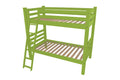Green Twin Traditional Solid Wood Bunk Bed