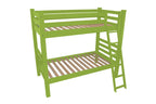 Green Twin Traditional Solid Wood Bunk Bed