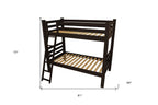 Brown Twin Over Twin Solid Wood Bunk Bed