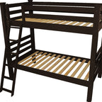 Brown Twin Over Twin Solid Wood Bunk Bed