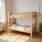 Natural Twin Over Twin Solid Wood Bunk Bed