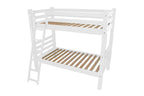 White Twin Traditional Solid Wood Bunk Bed