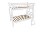 White Twin Traditional Solid Wood Bunk Bed