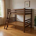 Red Full Over Full Solid Wood Bunk Bed