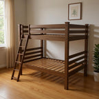 Red Full Over Full Solid Wood Bunk Bed