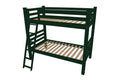 Green Full Traditional Solid Wood Bunk Bed