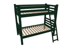 Green Full Traditional Solid Wood Bunk Bed