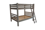 Gray Full Over Full Solid Wood Bunk Bed