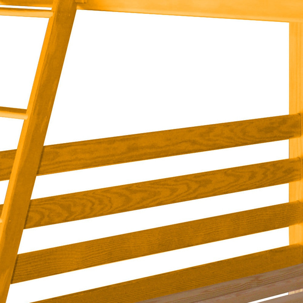 Yellow Full Over Full Solid Wood Bunk Bed
