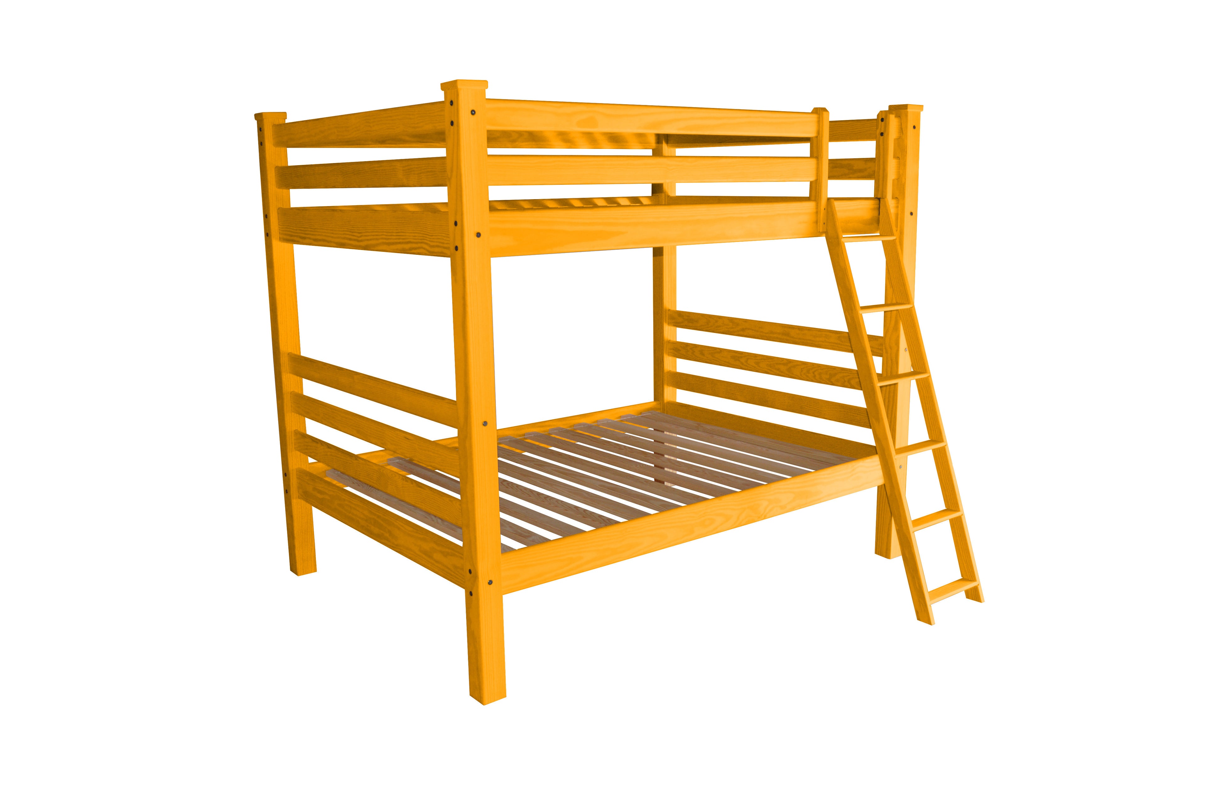 Yellow Full Over Full Solid Wood Bunk Bed