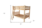 Natural Full Over Full Solid Wood Bunk Bed