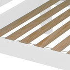 White Full Traditional Solid Wood Bunk Bed