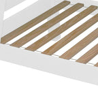 White Full Traditional Solid Wood Bunk Bed