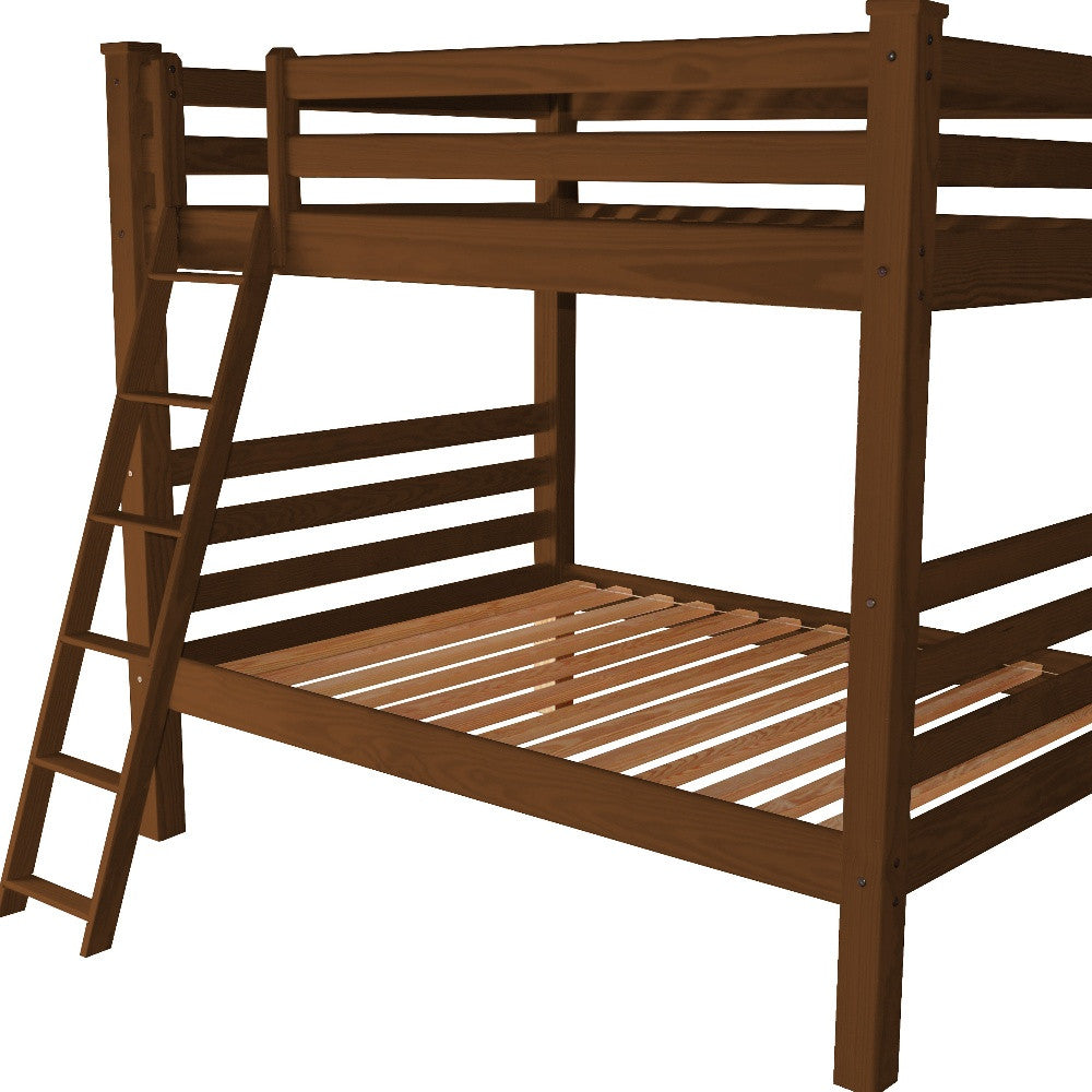 Red Queen Over Queen Solid Wood Bunk Bed