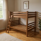 Red Queen Over Queen Solid Wood Bunk Bed