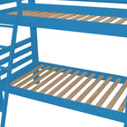 Blue Queen Traditional Solid Wood Bunk Bed
