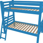 Blue Queen Traditional Solid Wood Bunk Bed
