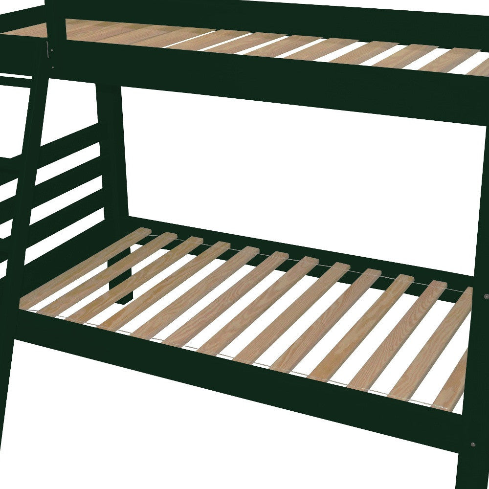 Green Queen Traditional Solid Wood Bunk Bed