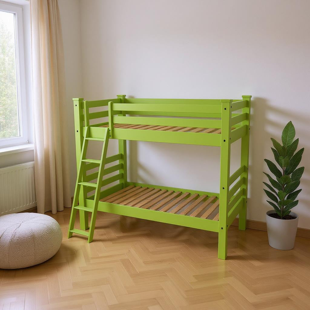 Green Queen Traditional Solid Wood Bunk Bed