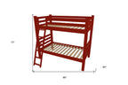 Red Queen Traditional Solid Wood Bunk Bed