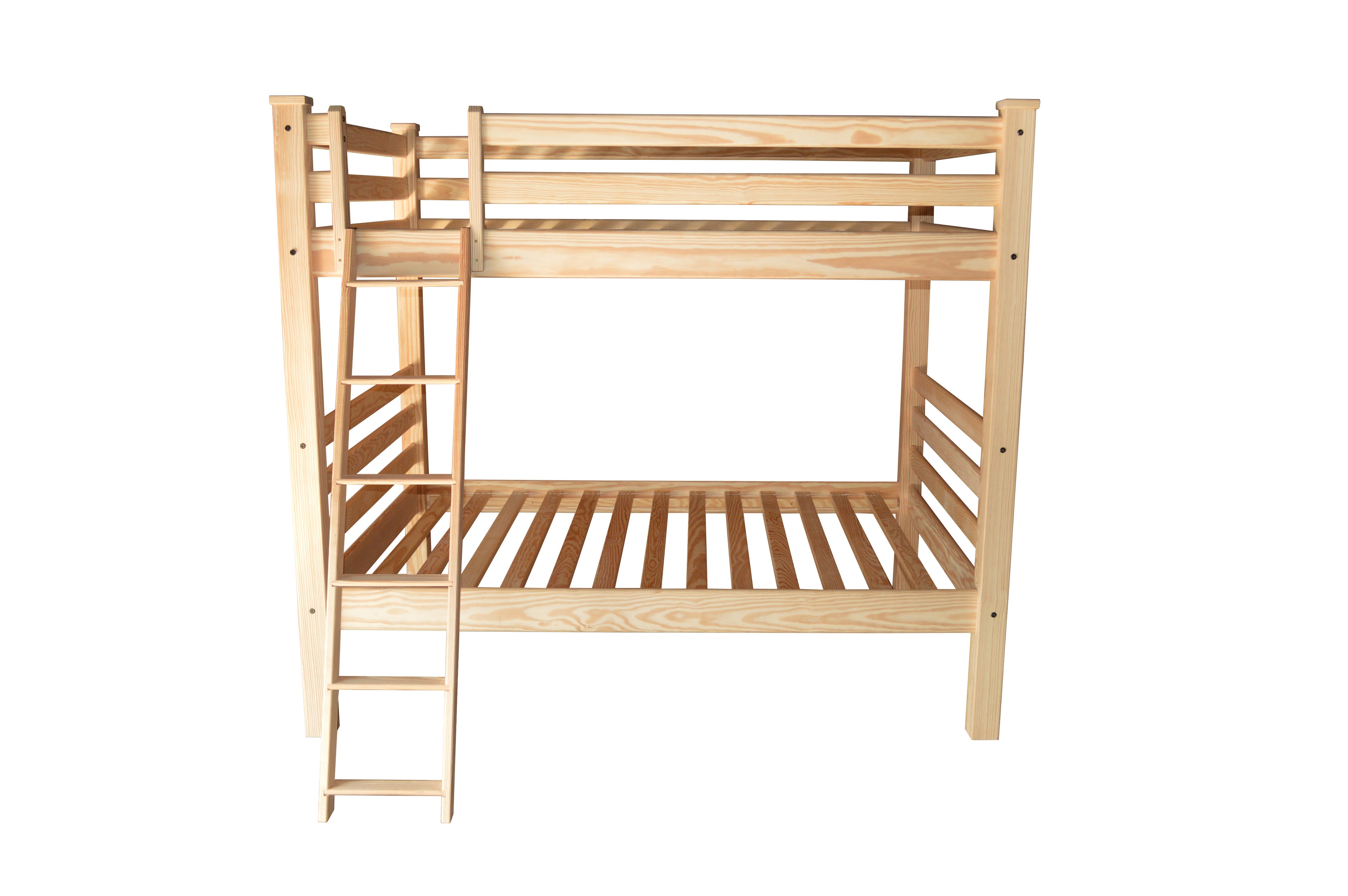 Natural Queen Over Queen Solid Wood Bunk Bed
