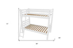 White Queen Traditional Solid Wood Bunk Bed
