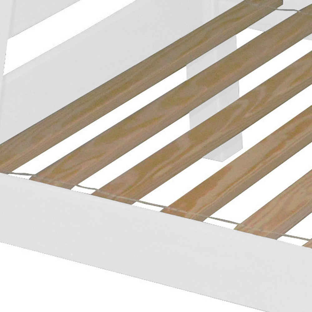 White Queen Traditional Solid Wood Bunk Bed