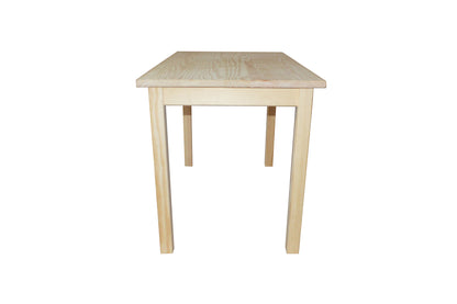 48" Natural Solid Wood Dining Table