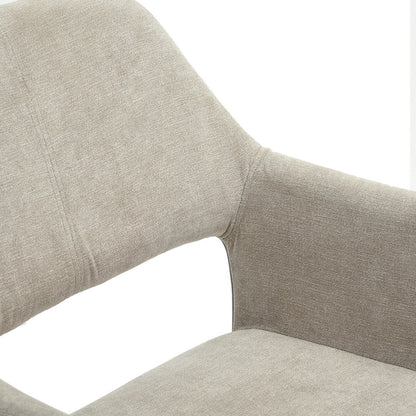 22" Gray and Brown Upholstered Arm Chair