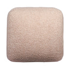 18" Taupe Polyester Cube Outdoor Pouf Ottoman