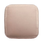 18" Taupe Polyester Cube Outdoor Pouf Ottoman