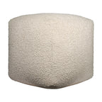 18" Beige Polyester Cube Outdoor Pouf Ottoman
