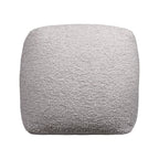 18" Gray Polyester Cube Outdoor Pouf Ottoman