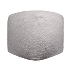 18" Gray Polyester Cube Outdoor Pouf Ottoman