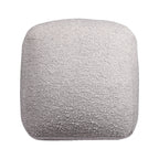 18" Gray Polyester Cube Outdoor Pouf Ottoman