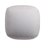 18" Gray Polyester Cube Outdoor Pouf Ottoman