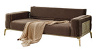 Four Piece Brown Linen Eight Person Seating Set