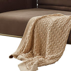 Four Piece Brown Linen Eight Person Seating Set