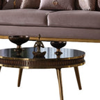 Four Piece Beige Linen Eight Person Seating Set