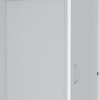 71" White Two Door Three Drawer Combo Dresser