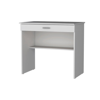 32" White Wood Computer Desk