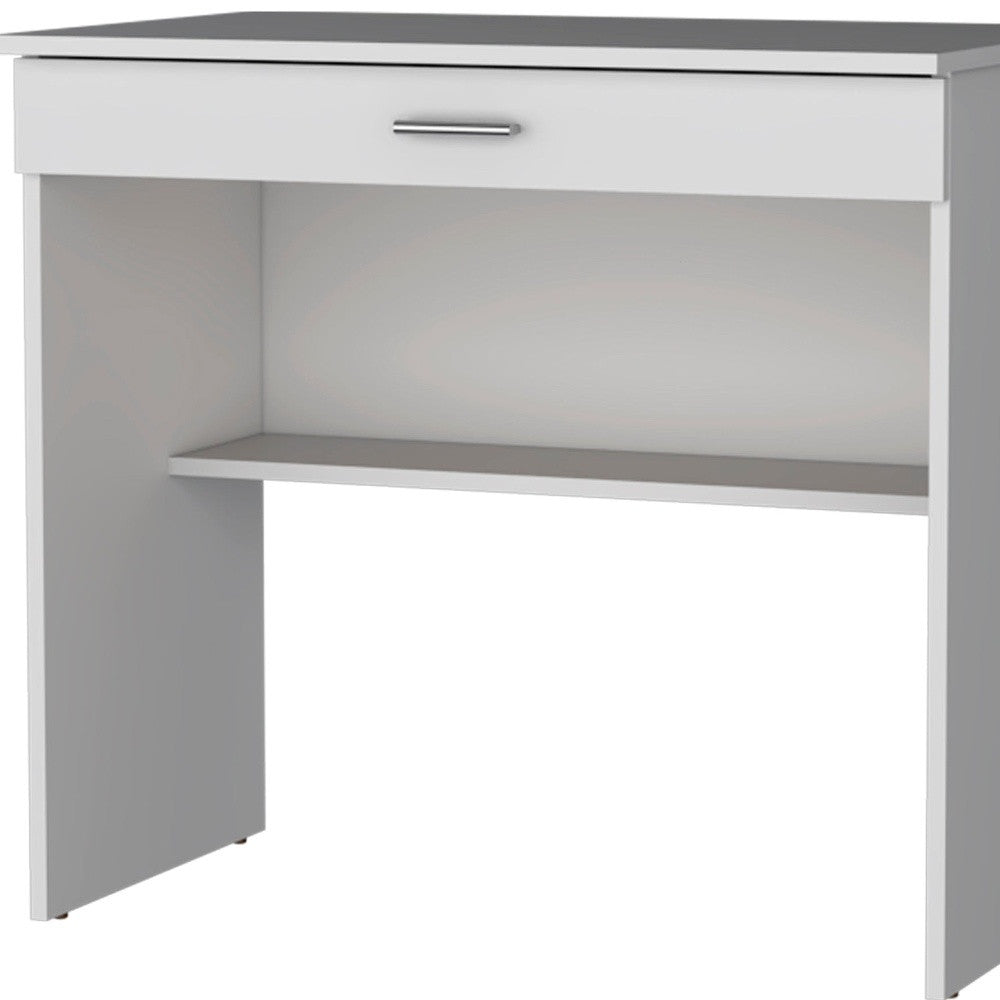 32" White Wood Computer Desk