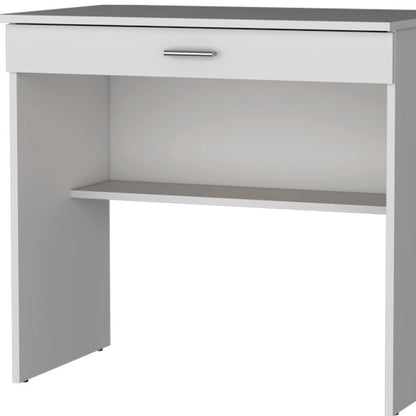 32" White Wood Computer Desk