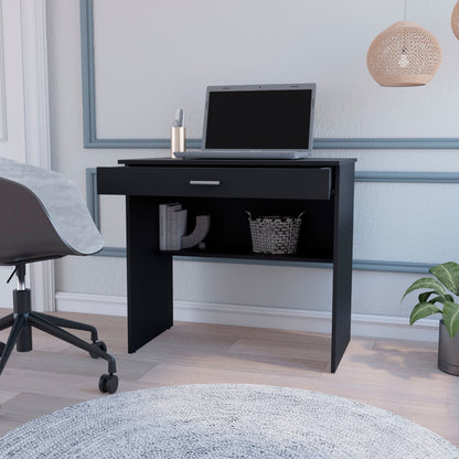 32" Black Wood Computer Desk