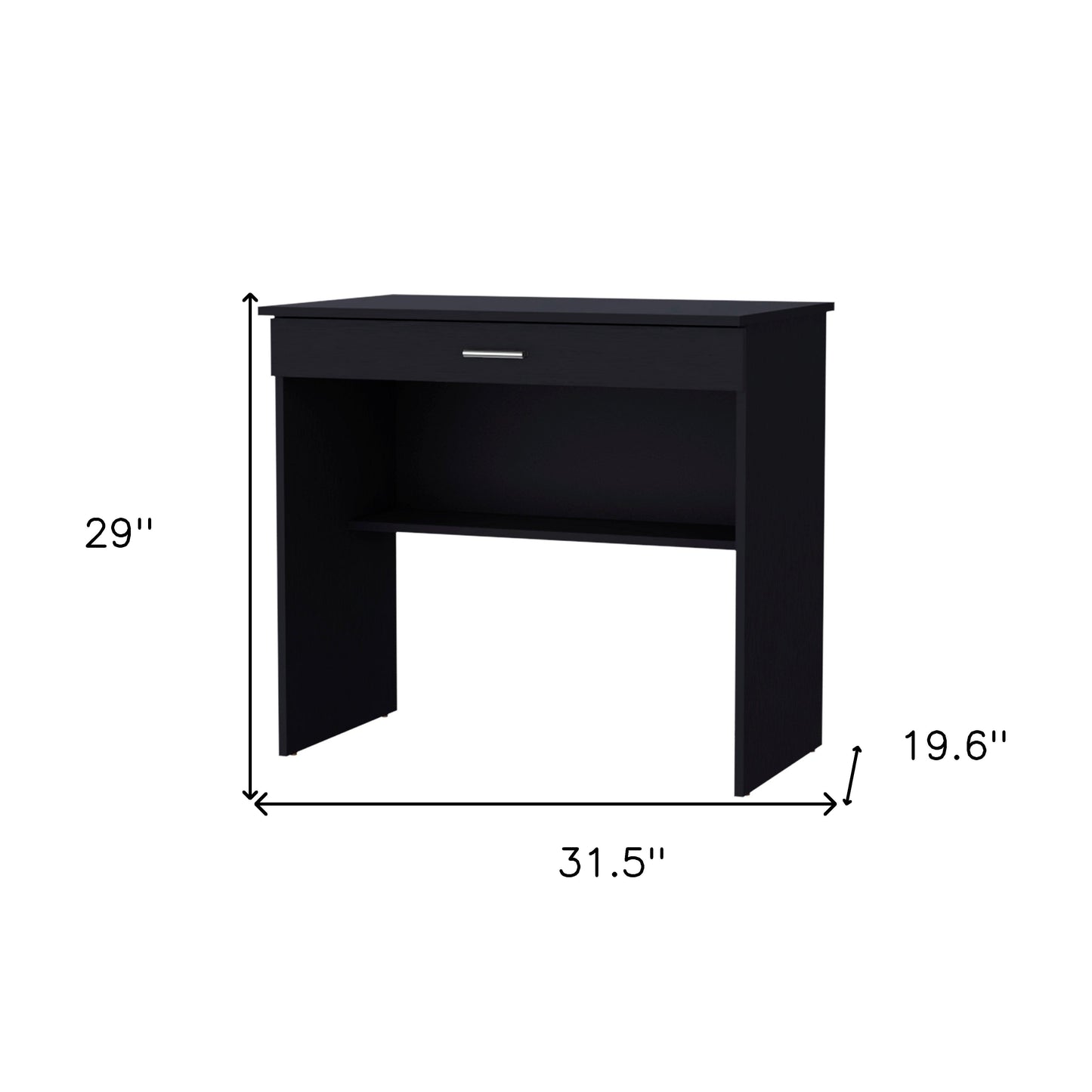32" Black Wood Computer Desk