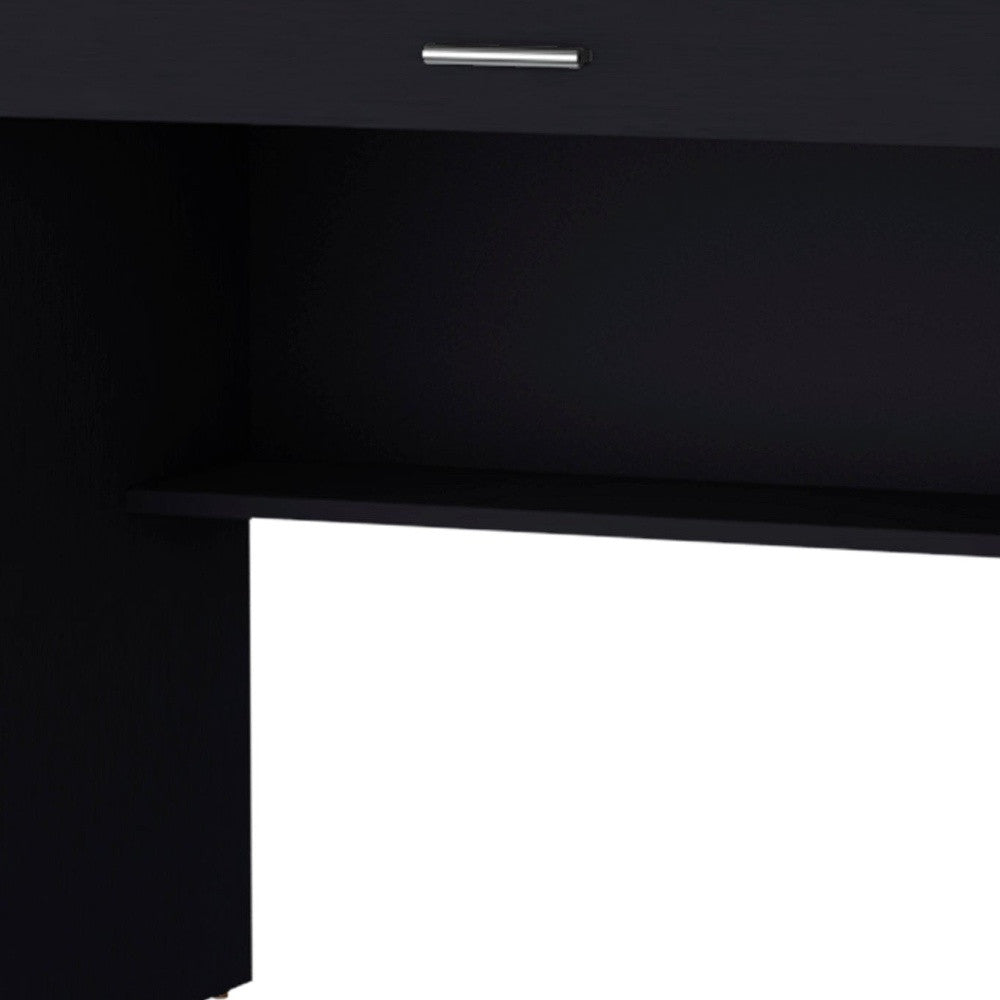 32" Black Wood Computer Desk