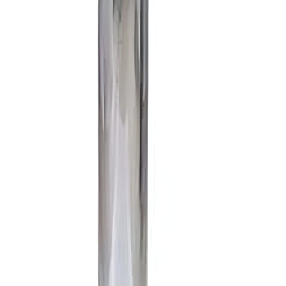 24" White and Silver Rounded Wood and Iron Bar Table