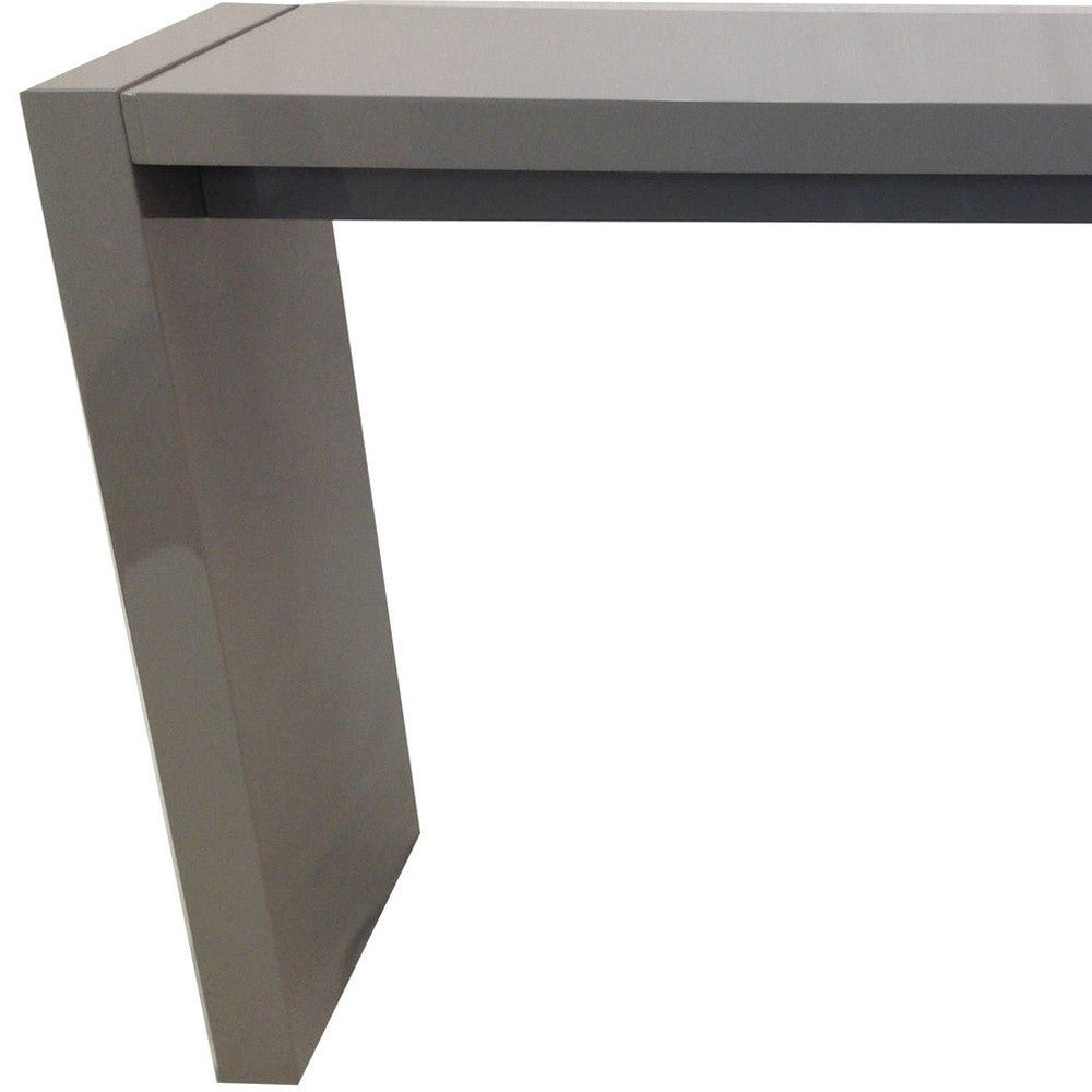 60" Gray Rectangular Wood Bar Table