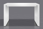 60" White Wood Rectangular Bar Table